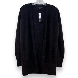 Banana Republic Brown Alpaca Blend Open Lightweight Knit Cardigan Sweater NWT
